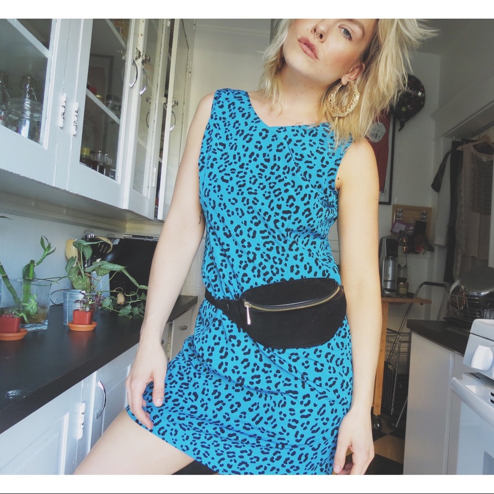 Vintage 90s Leopard Dress